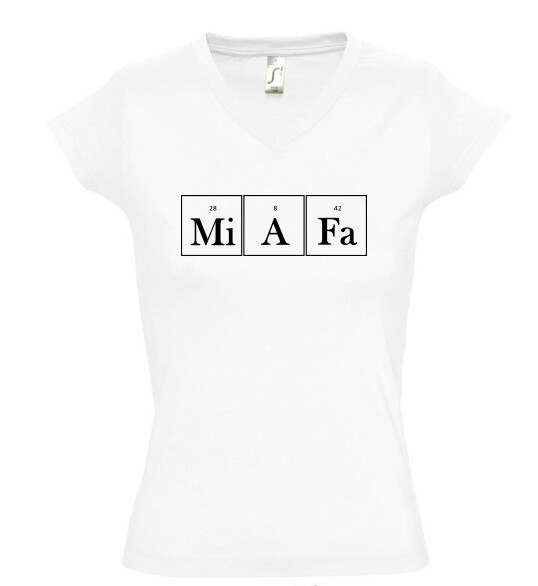 Női V nyakú póló