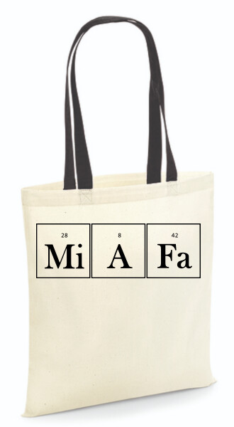 Vászontáska - színes fülű 