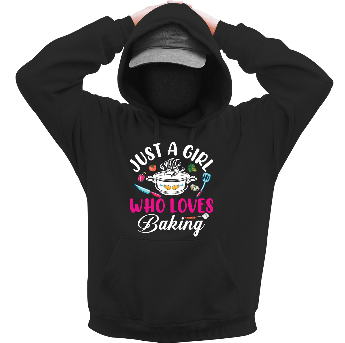 Kapucnis belebújós pulóver