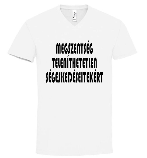 Unisex V nyakú póló