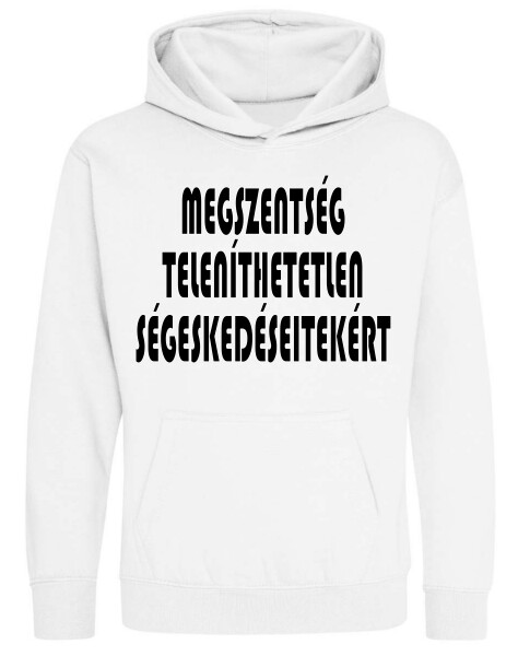 Kapucnis belebújós gyerek pulóver