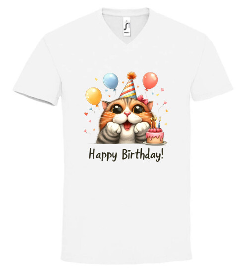 Unisex V nyakú póló