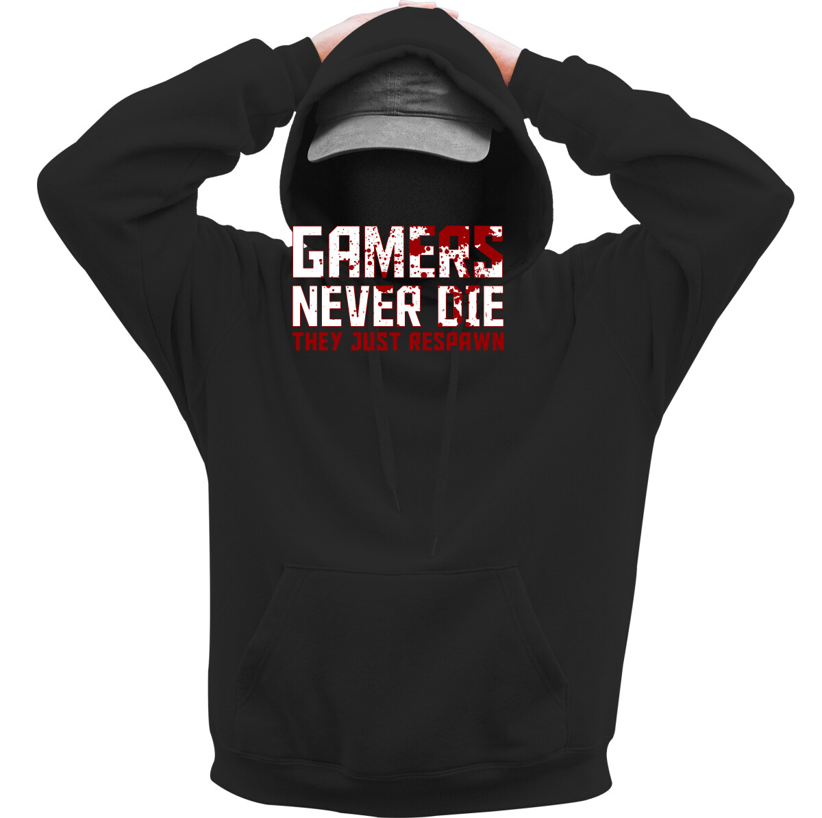 Kapucnis belebújós pulóver