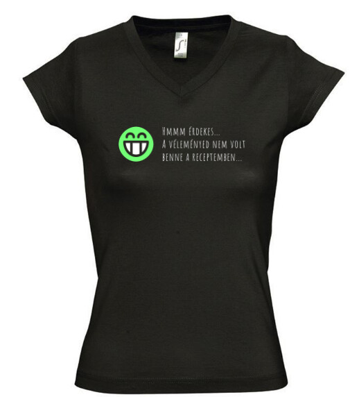Női V nyakú póló