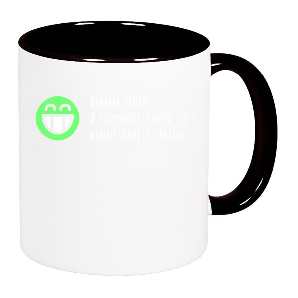 Színes fülű és belsejű bögre