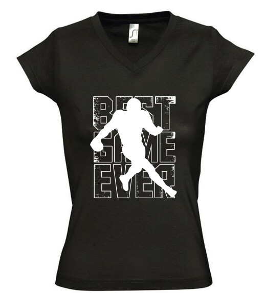 Női V nyakú póló