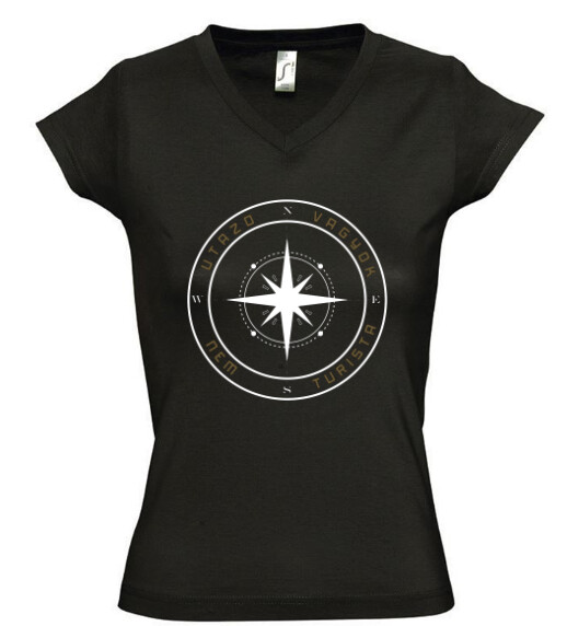 Női V nyakú póló