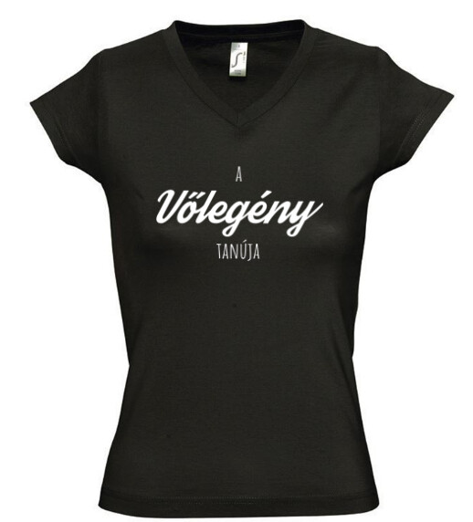 Női V nyakú póló