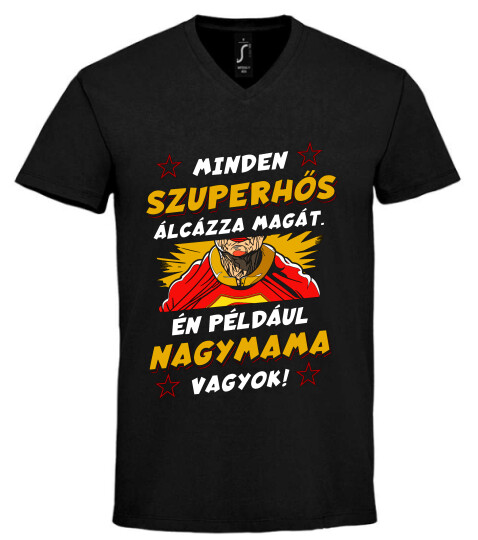 Unisex V nyakú póló