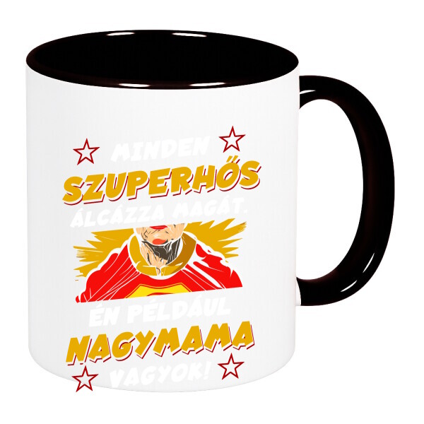 Színes fülű és belsejű bögre