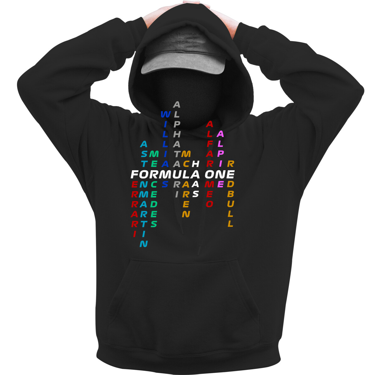 Kapucnis belebújós pulóver