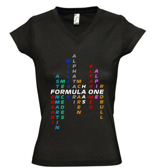 Női V nyakú póló