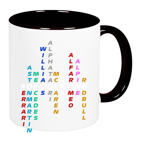 Színes fülű és belsejű bögre