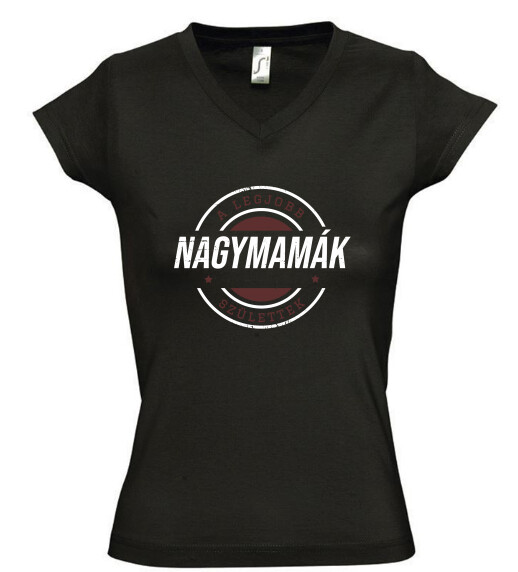 Női V nyakú póló