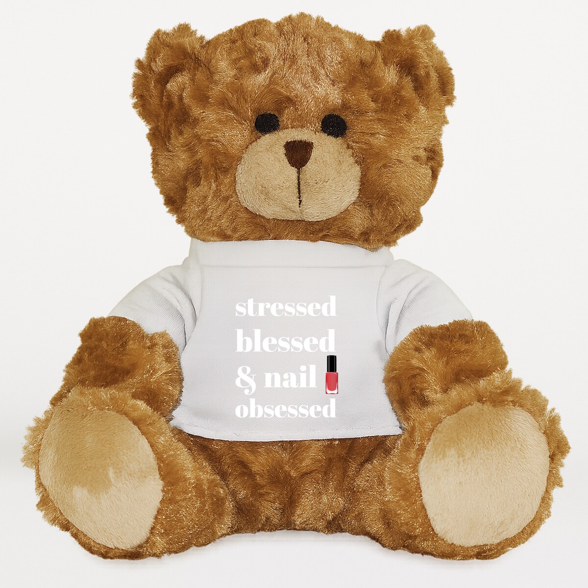 Plüssmaci egyedi pólóval