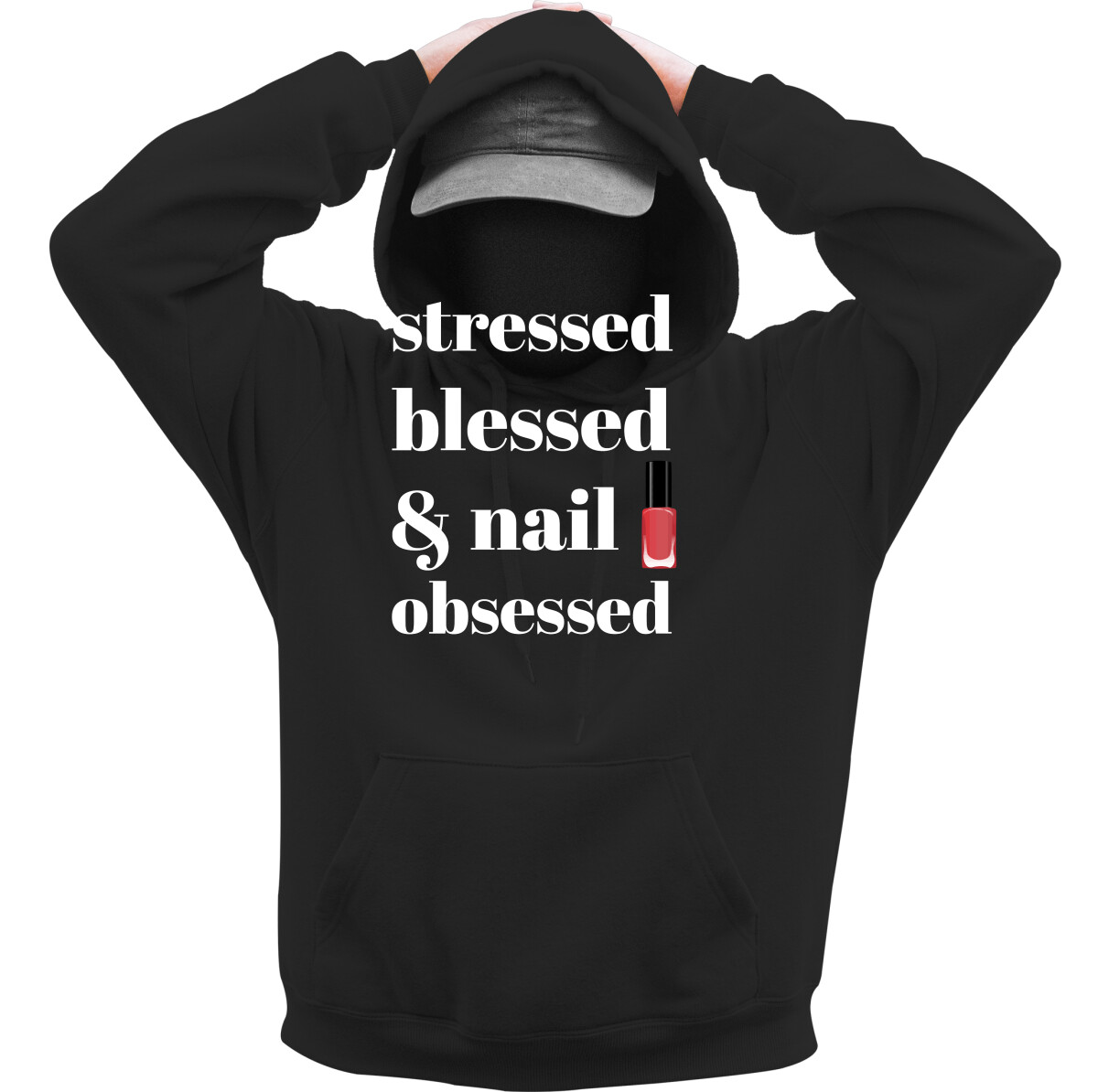 Kapucnis belebújós pulóver