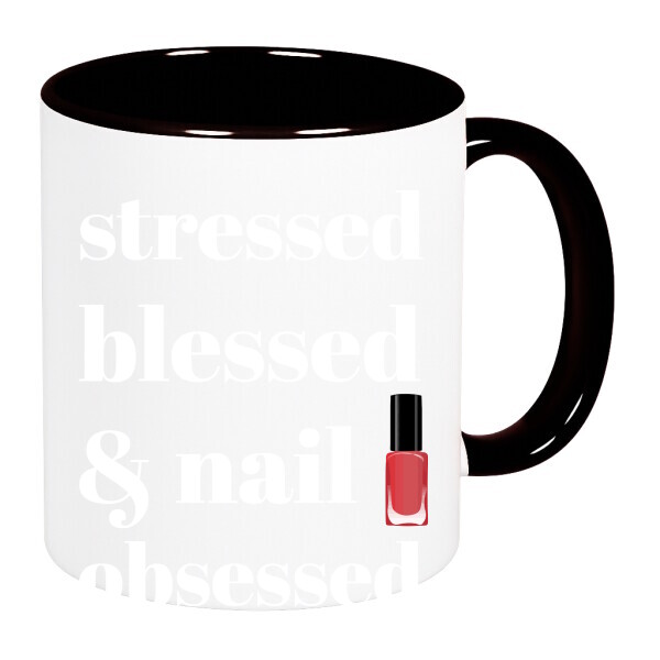 Színes fülű és belsejű bögre