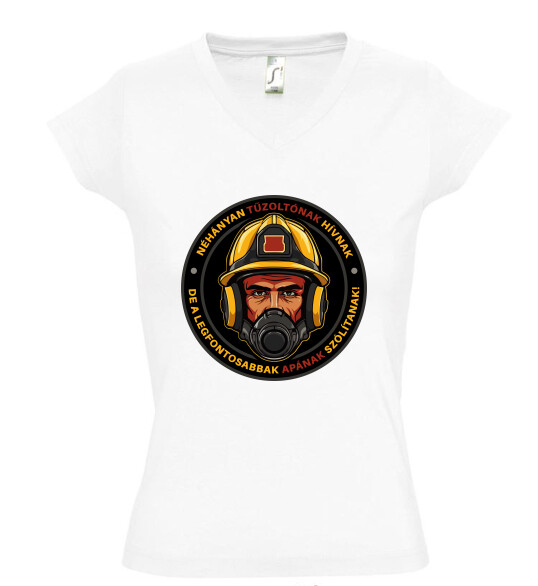 Női V nyakú póló