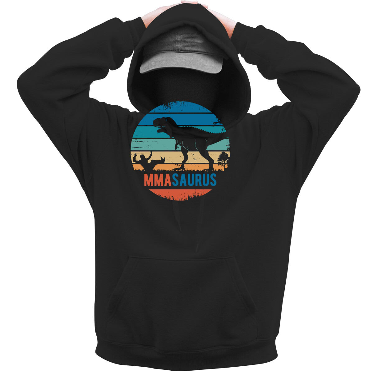 Kapucnis belebújós pulóver