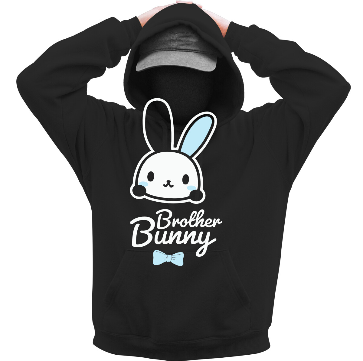 Kapucnis belebújós pulóver