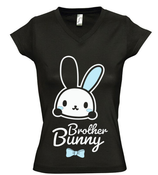 Női V nyakú póló