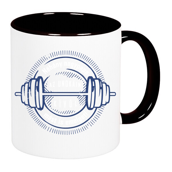 Színes fülű és belsejű bögre