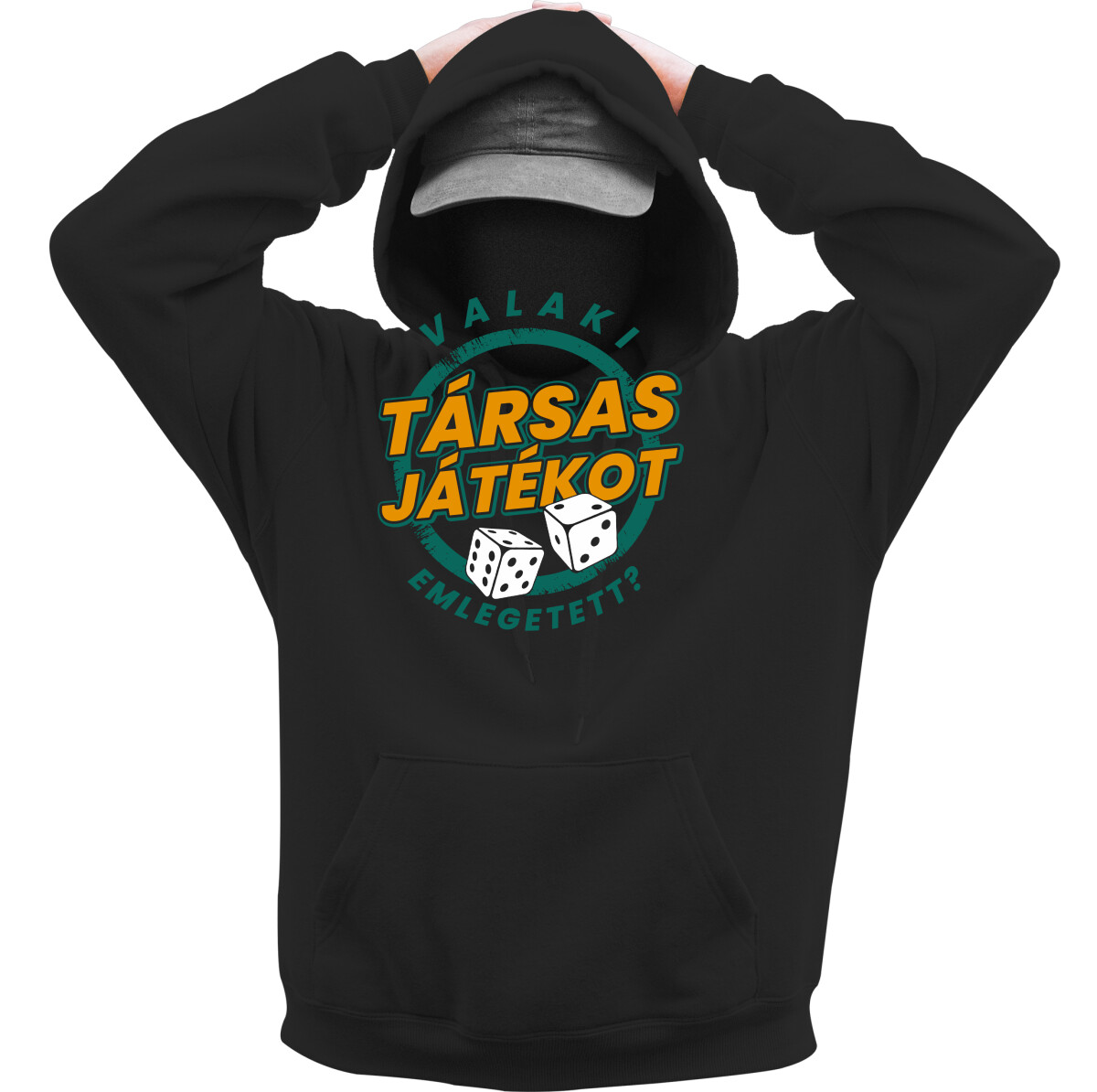 Kapucnis belebújós pulóver