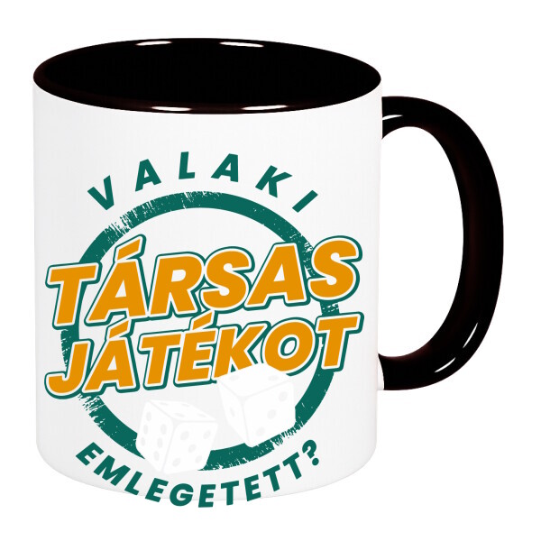 Színes fülű és belsejű bögre