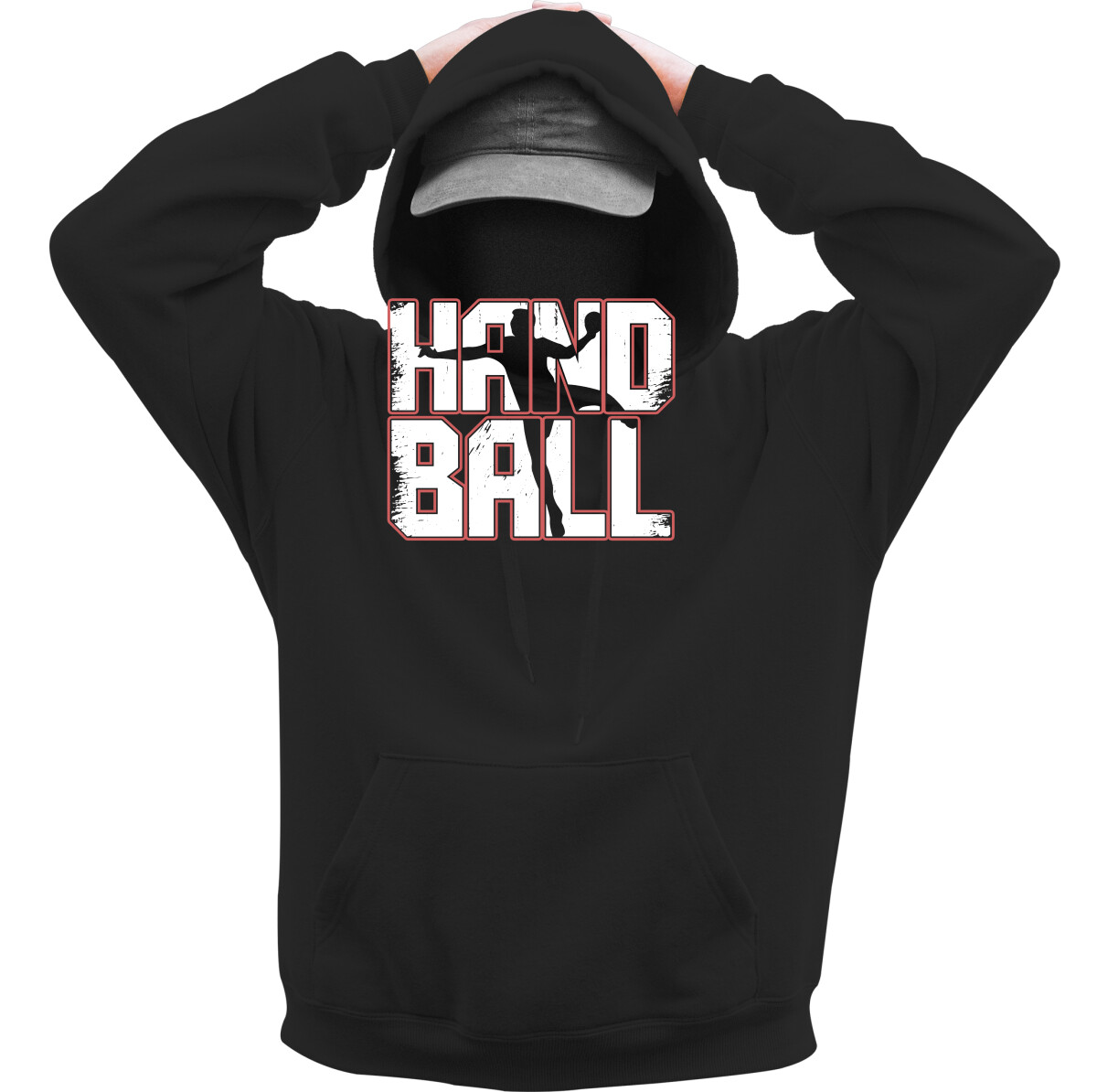 Kapucnis belebújós pulóver