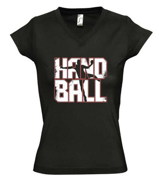 Női V nyakú póló