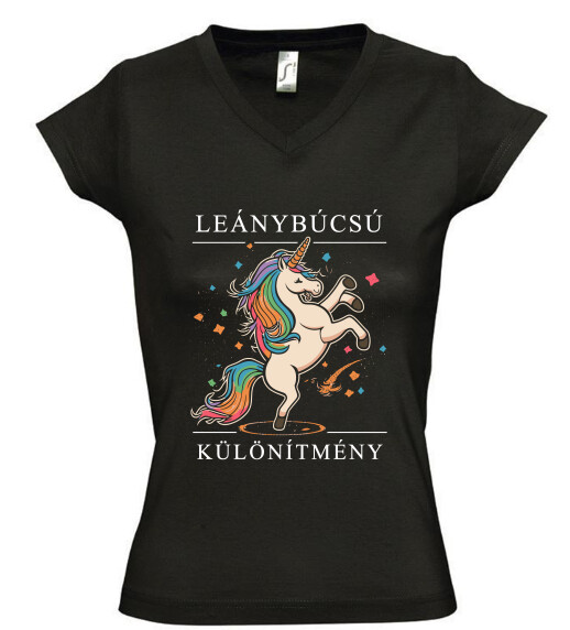 Női V nyakú póló