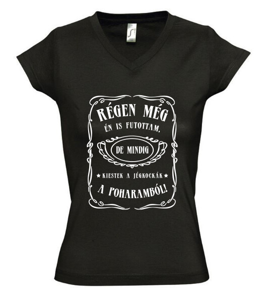 Női V nyakú póló