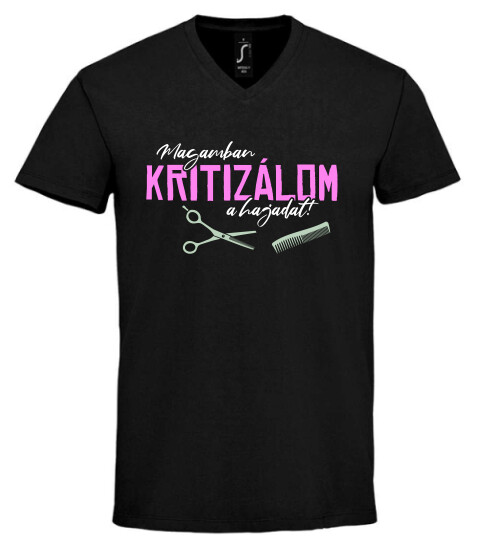 Unisex V nyakú póló