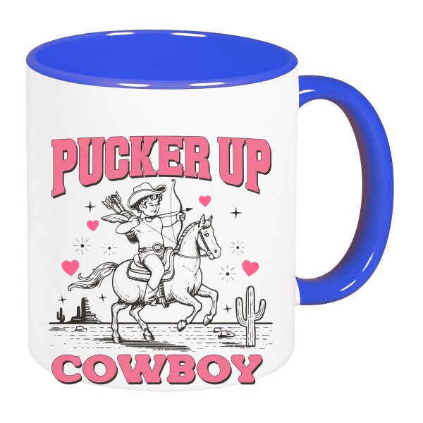 Színes fülű és belsejű bögre