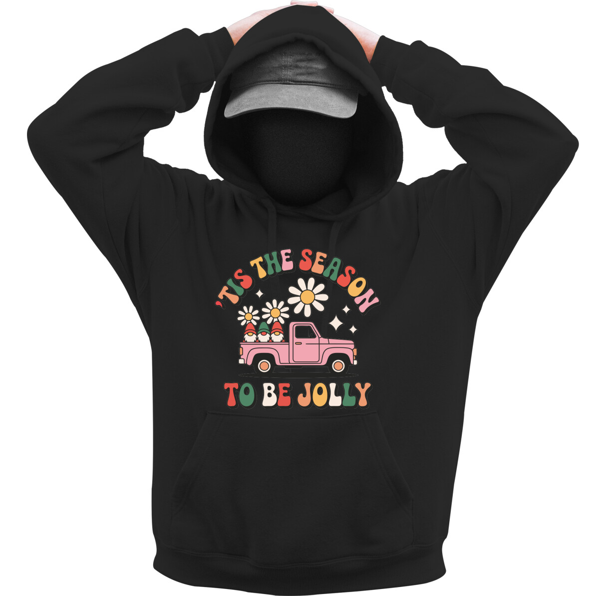 Kapucnis belebújós pulóver