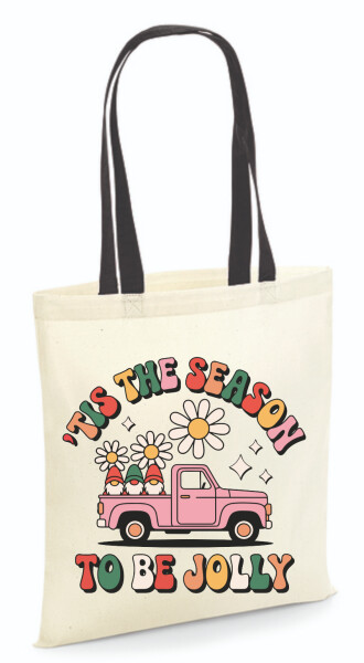 Vászontáska - színes fülű 