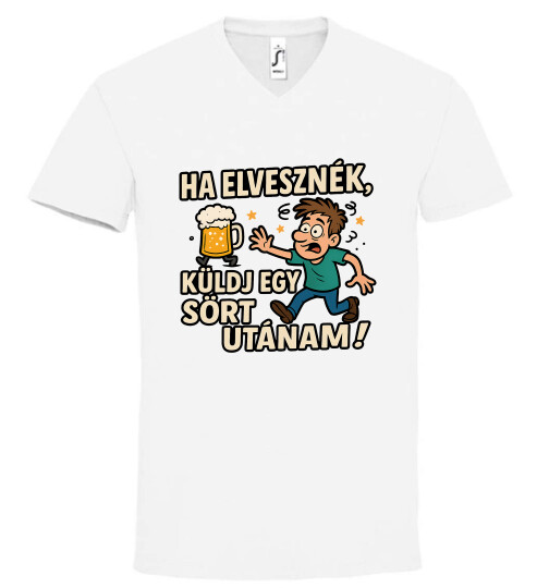 Unisex V nyakú póló