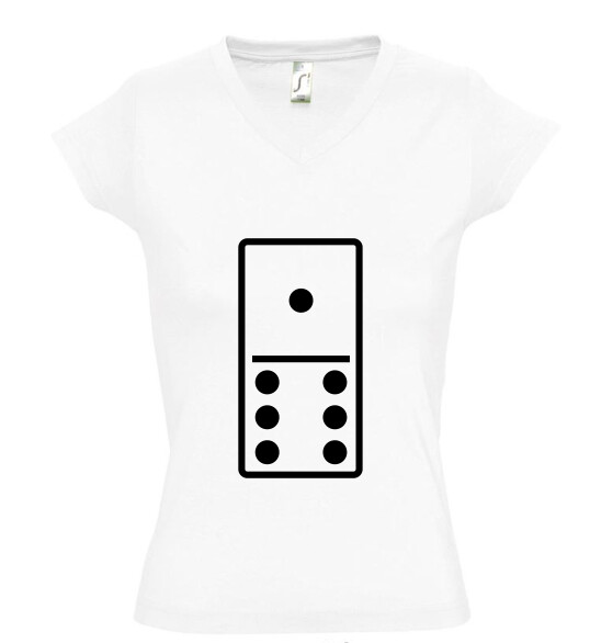 Női V nyakú póló