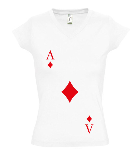 Női V nyakú póló