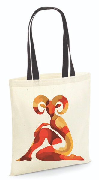 Vászontáska - színes fülű 