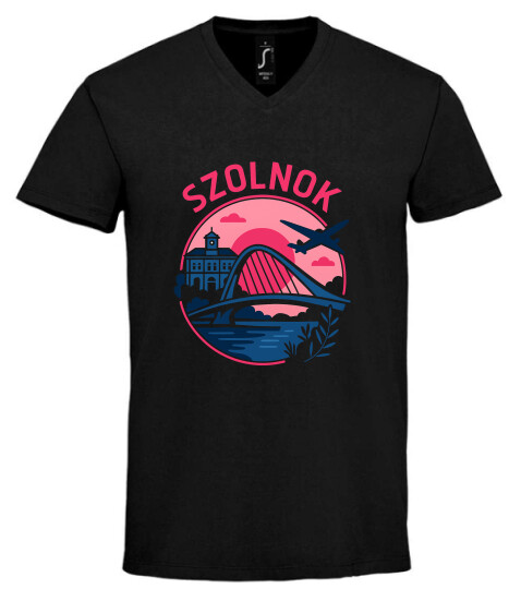 Unisex V nyakú póló