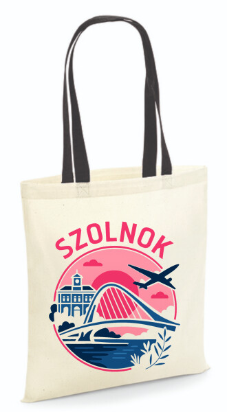 Vászontáska - színes fülű 