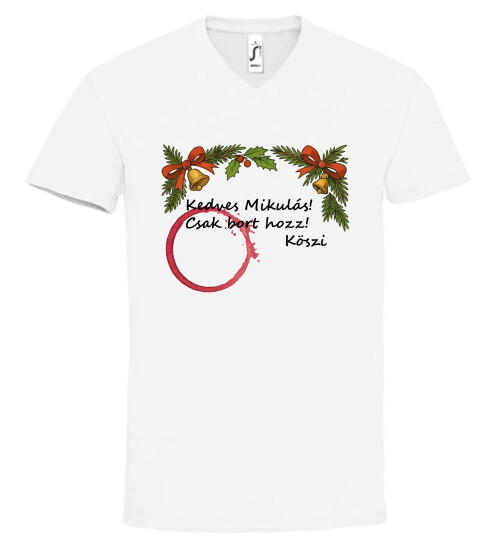 Unisex V nyakú póló