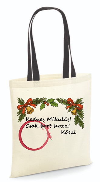 Vászontáska - színes fülű 