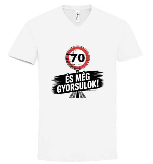 Unisex V nyakú póló