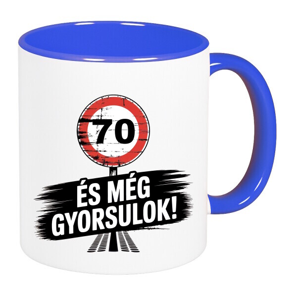 Színes fülű és belsejű bögre