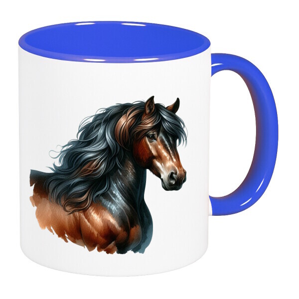 Színes fülű és belsejű bögre