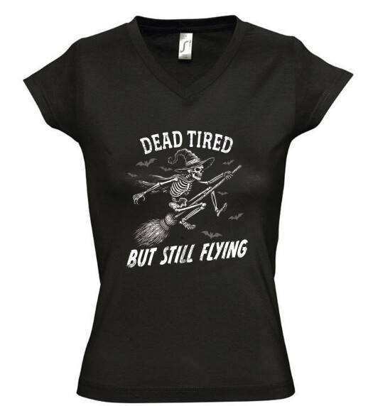 Női V nyakú póló