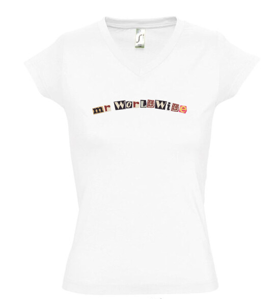 Női V nyakú póló