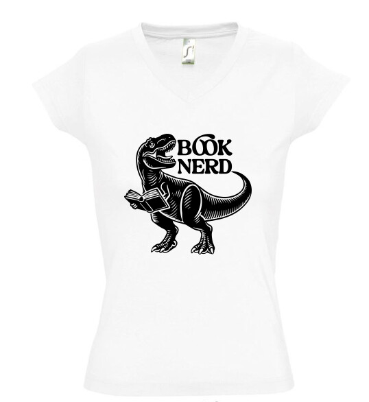 Női V nyakú póló